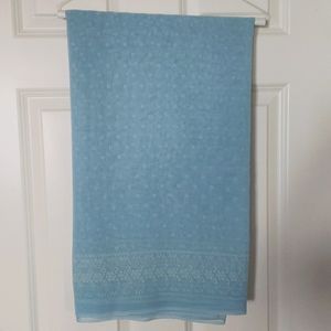 CHIFFON SARI IN BABY BLUE
